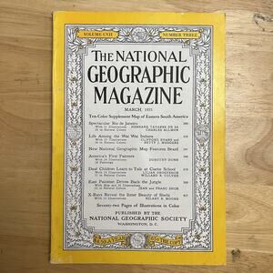 Vintage National Geographic March 1955 Rio De Janeiro Wai Wai Indians Brazil